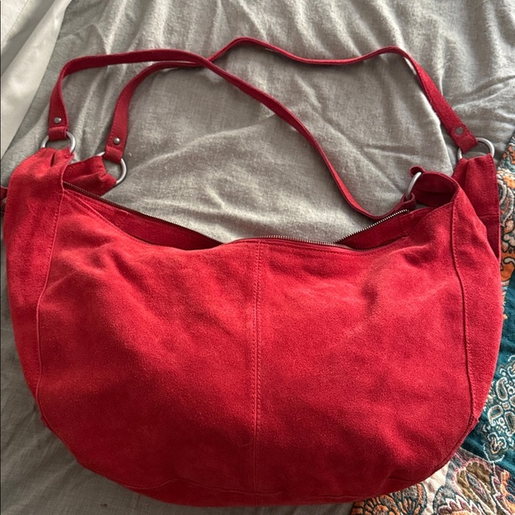 Free People Red Suede Roma Hobo Bag - Picture 7 of 9